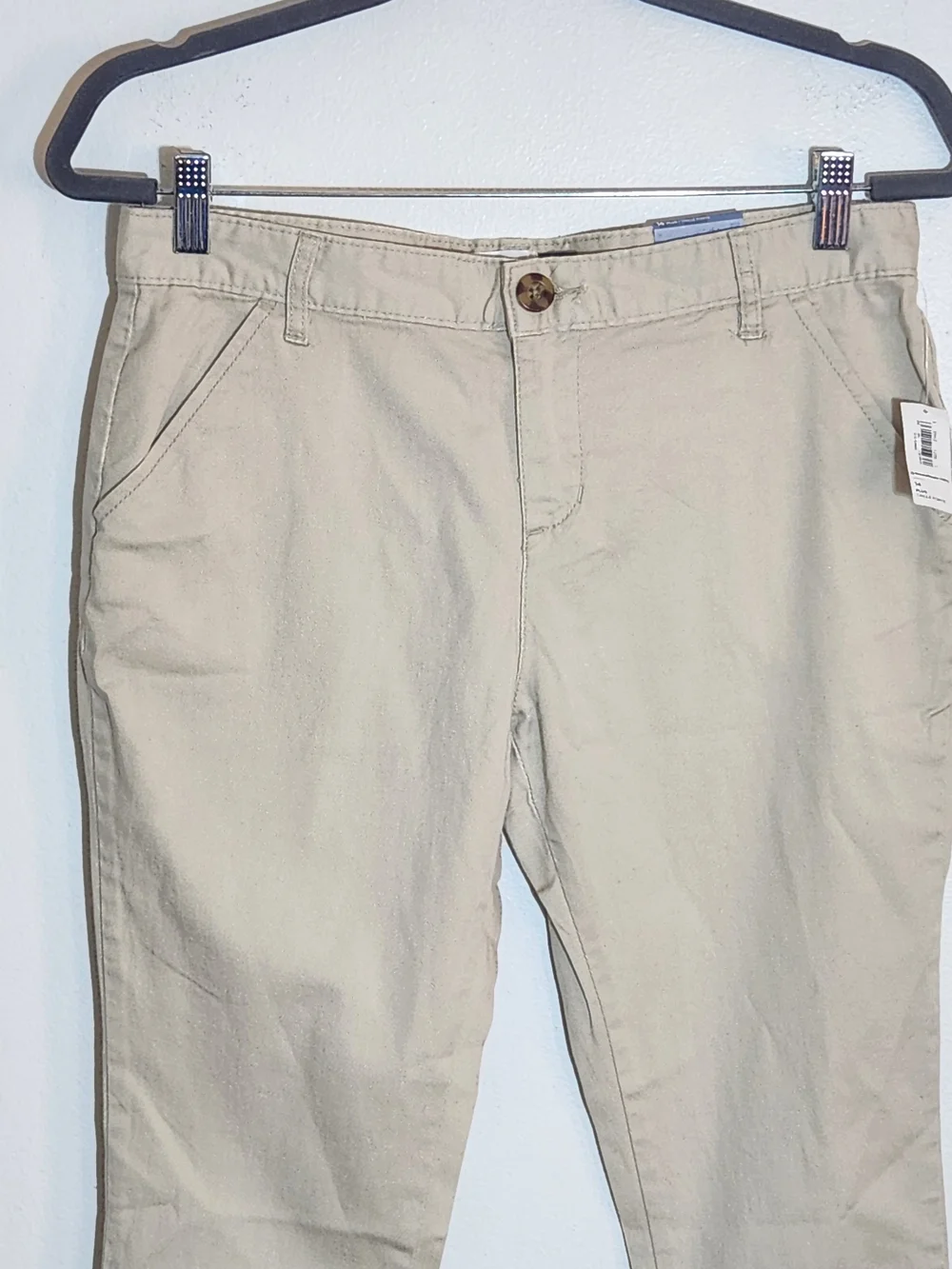 Old Navy Light Khaki Skinny Pants with Adjustable Waist Size 14 Plus NWT